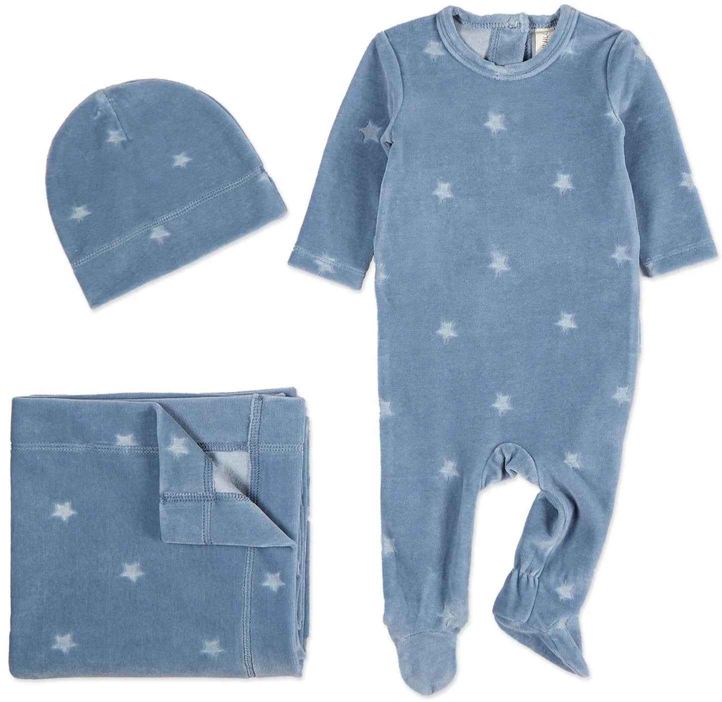 Mini Moi Velour Blue Star Pc Set