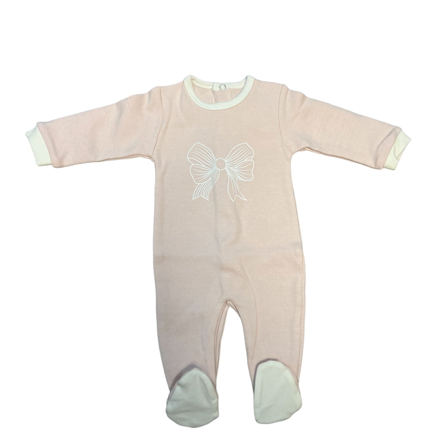 Baby Girls Pink Bow Onesie