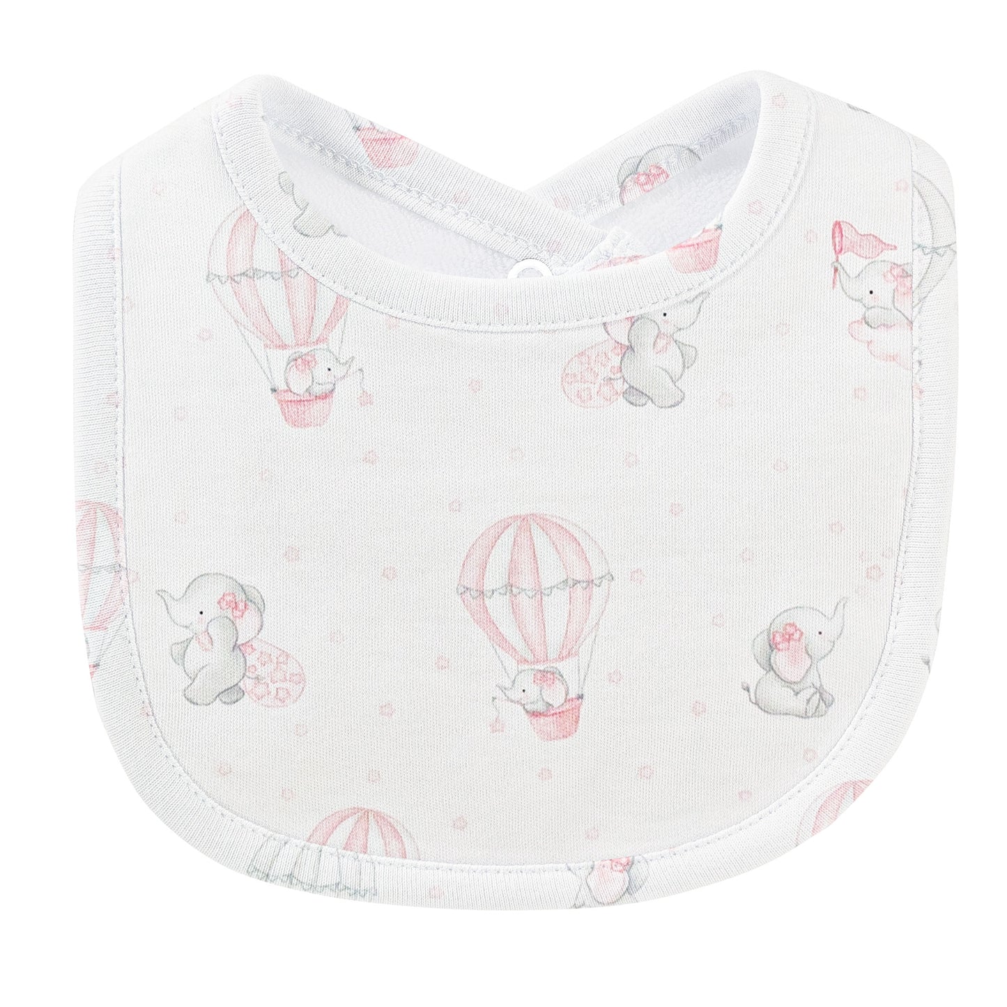 Pink Hot Air Balloons Bib and Burpcloth Set
