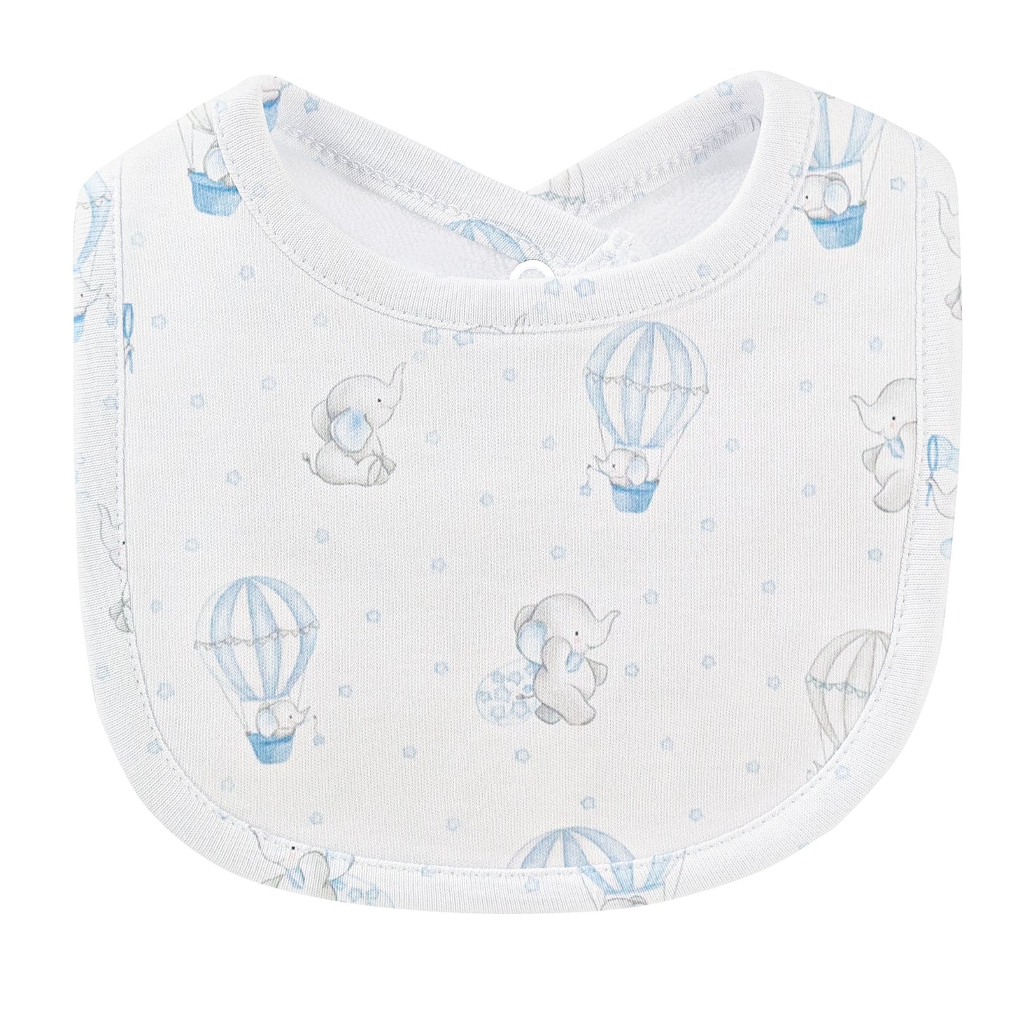 Blue Hot Air Balloons Bib and Burpcloth Set