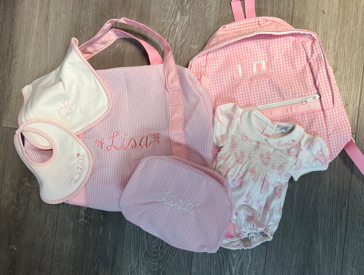 Pink Gingham Backpack