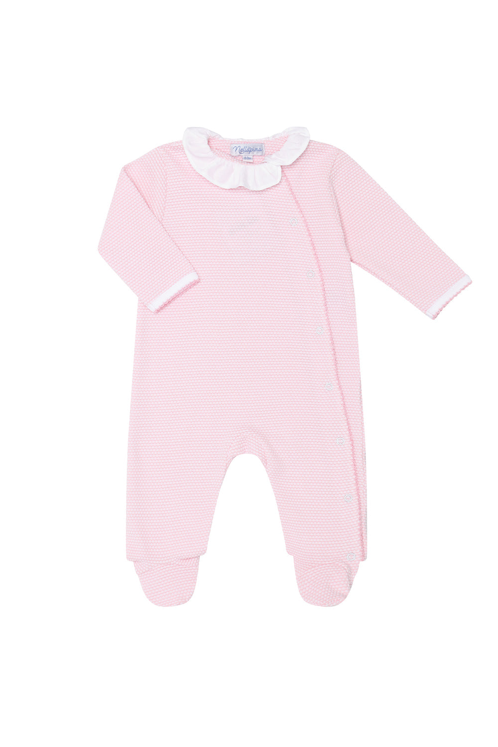 Nella Pima Pink Bubble Crossover Footie