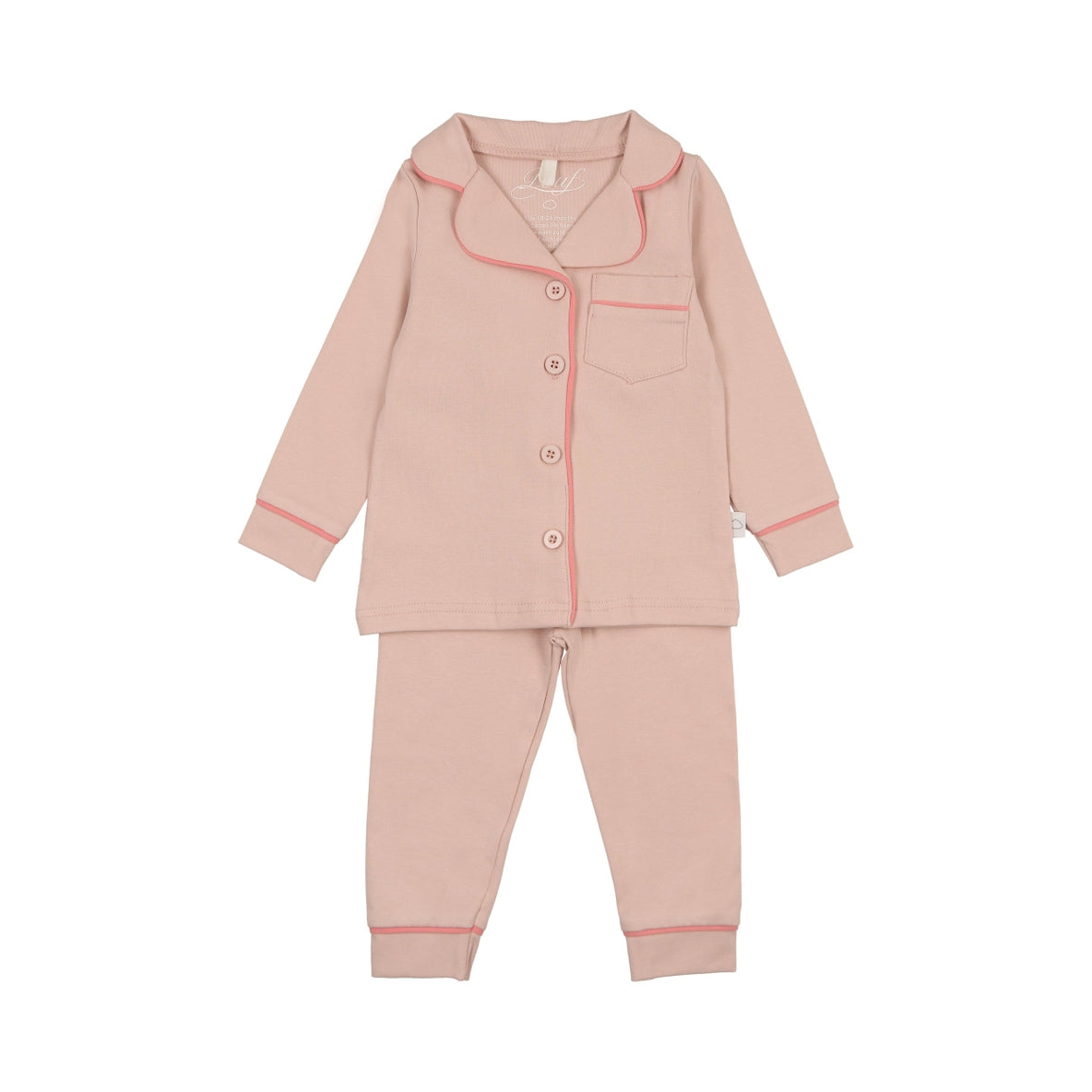 Pink Trim Grandpa Button Down Pajamas