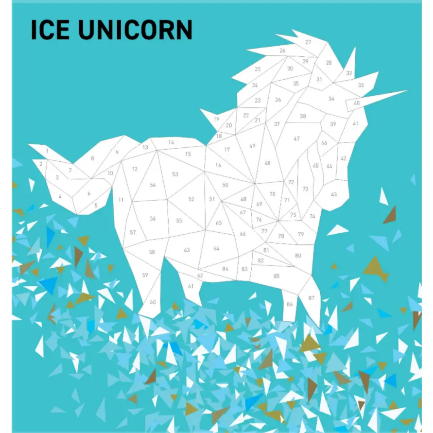 Unicorns Sticker by number book