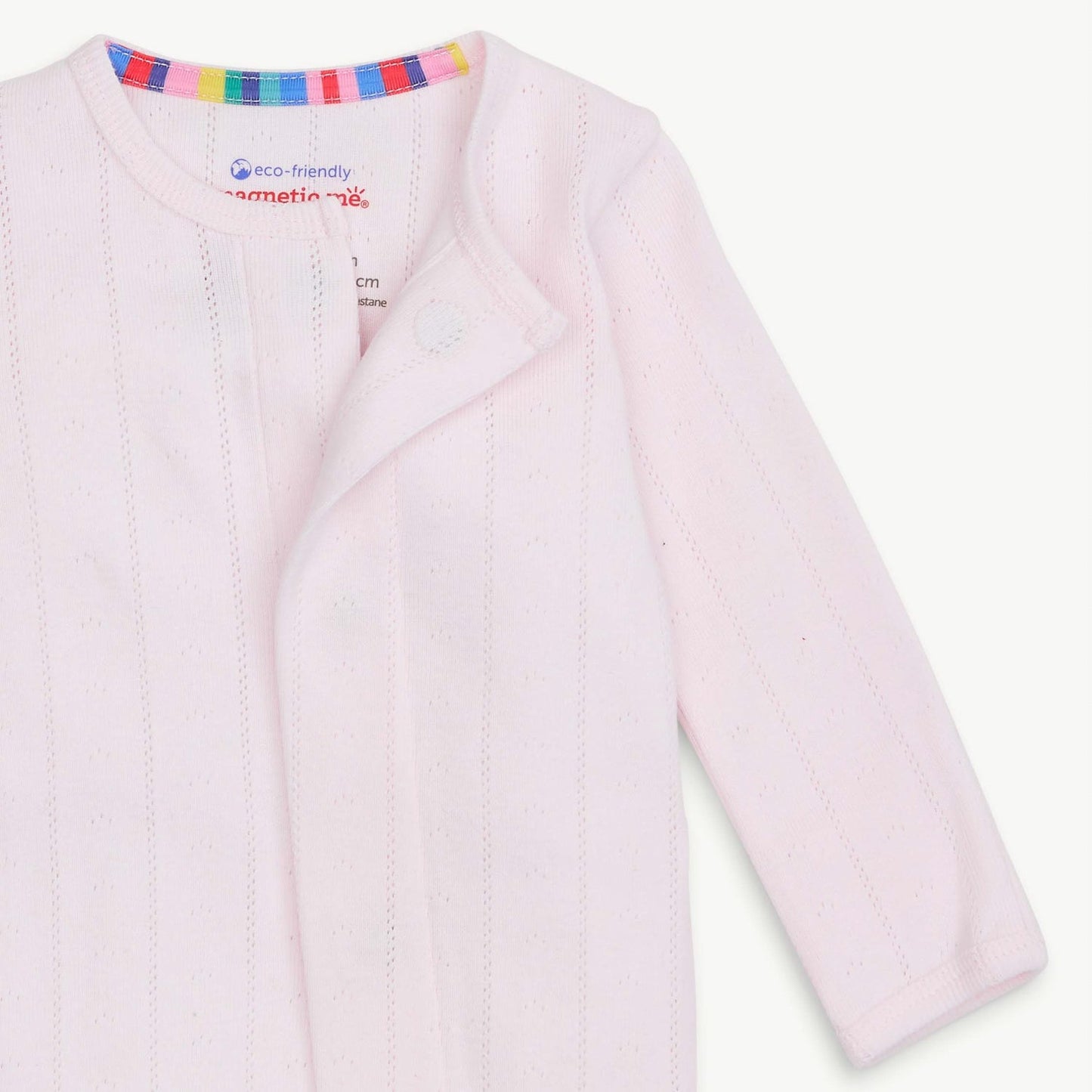 Magnetic Me Pink Lines Pointelle Onesie