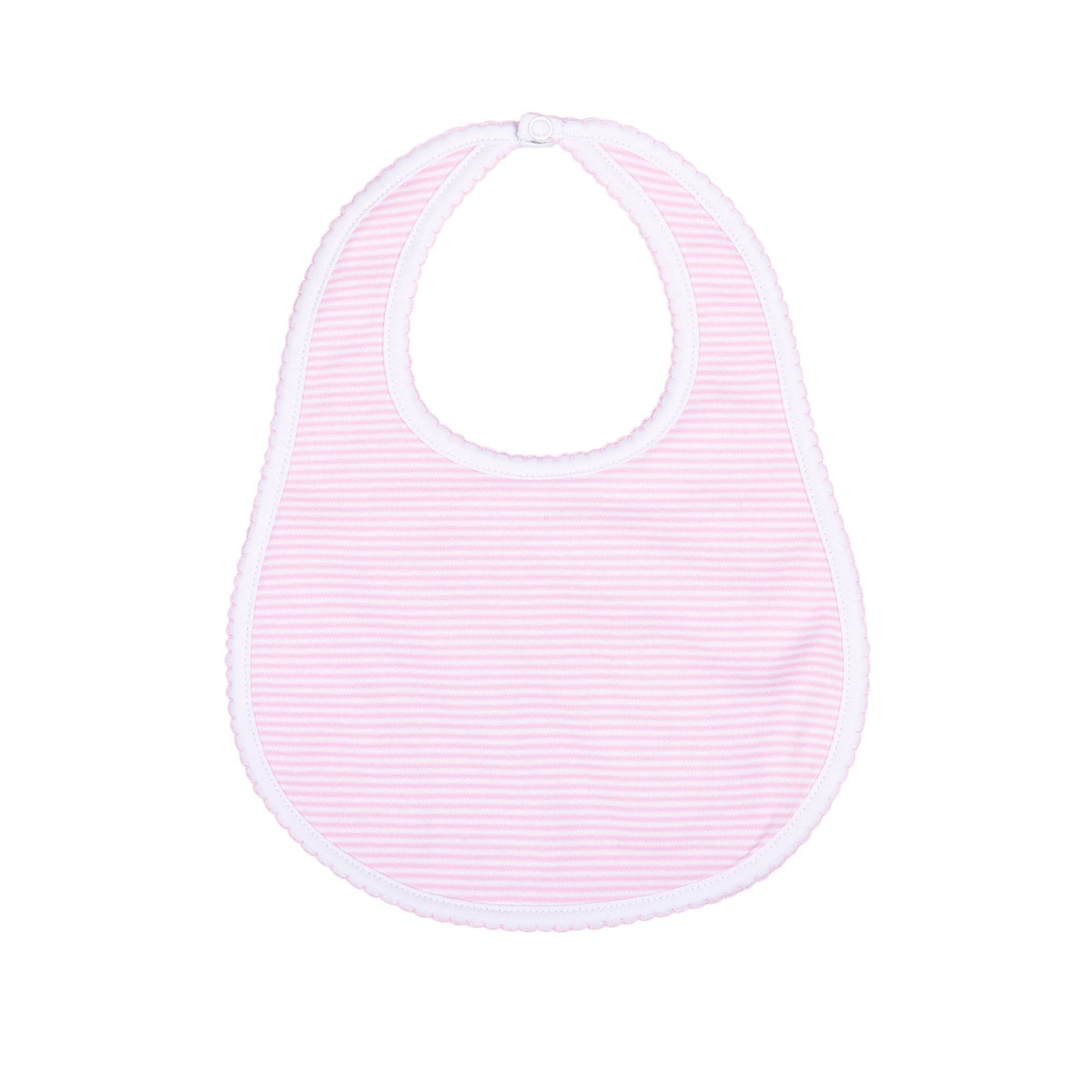 Magnolia Pink Mini Stripes Bib and Burp Cloth Set