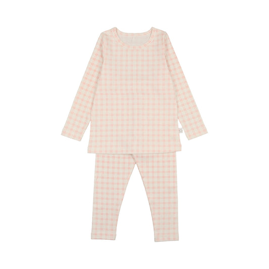 Pink Grid Pajamas