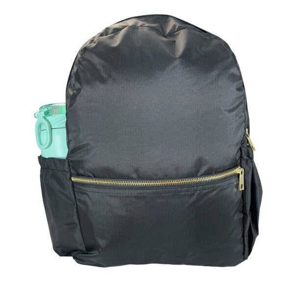 Black Brass Backpack with Pockets