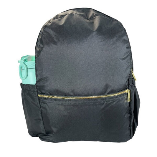 Black Brass Backpack with Pockets