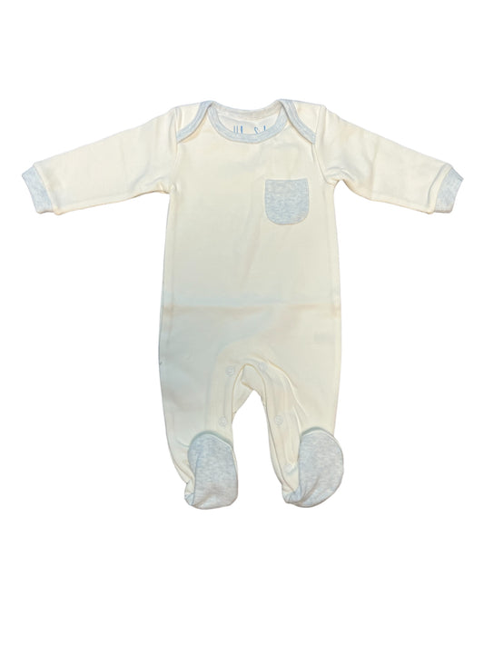 Baby Boys Blue Pocket Onesie