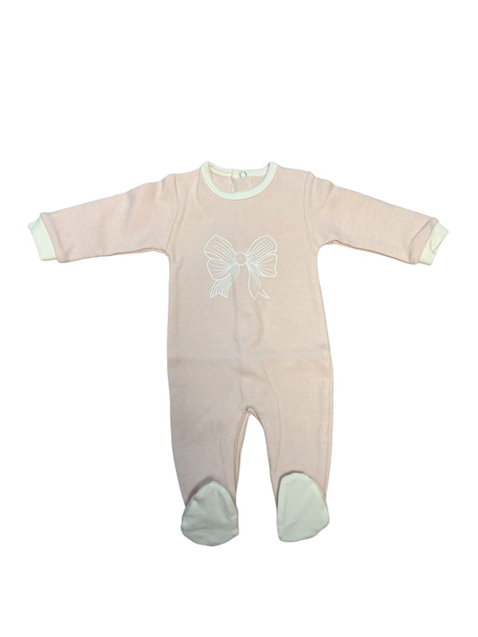 Baby Girls Pink Bow Onesie