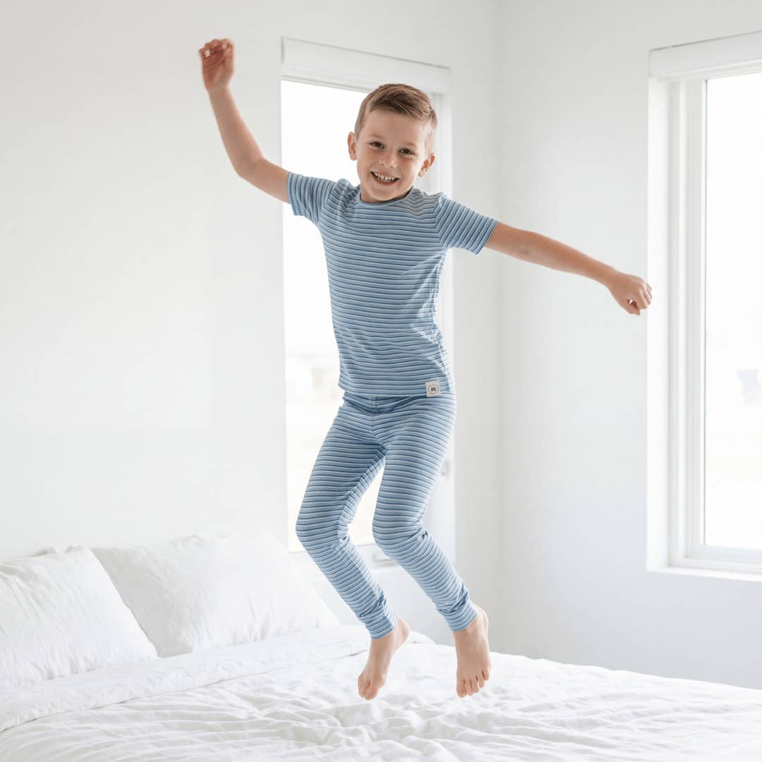 Sweet Bamboo Blue Stripe Pajamas