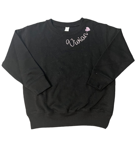 Black Toddler Personalized Sweatshirt