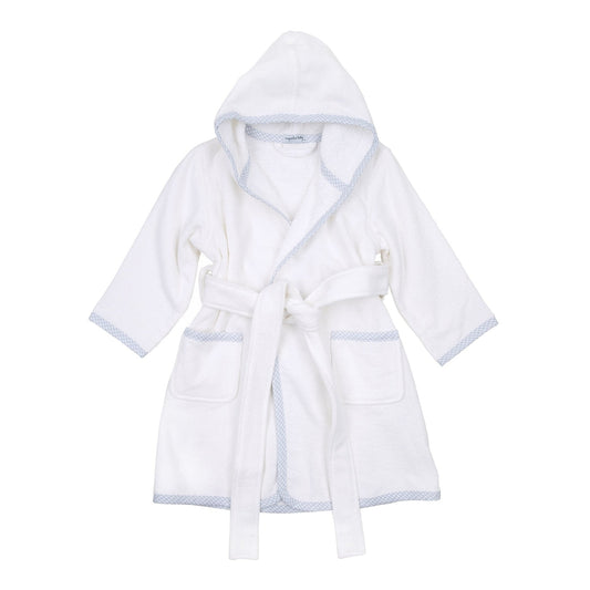 Magnolia Light Blue Trim Terry Robe