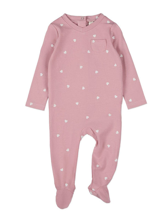 Mini Moi Pink Kind hearts Onesie