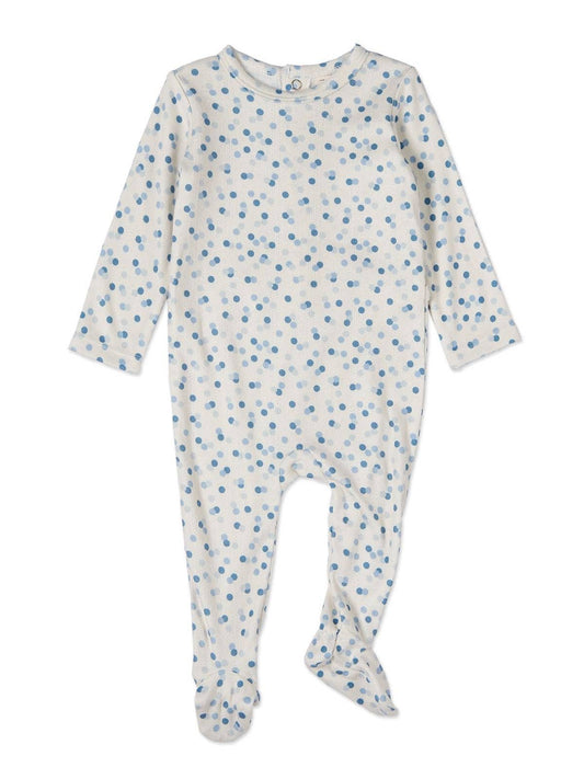 Mini Moi Blue Pointelle Confetti Onesie