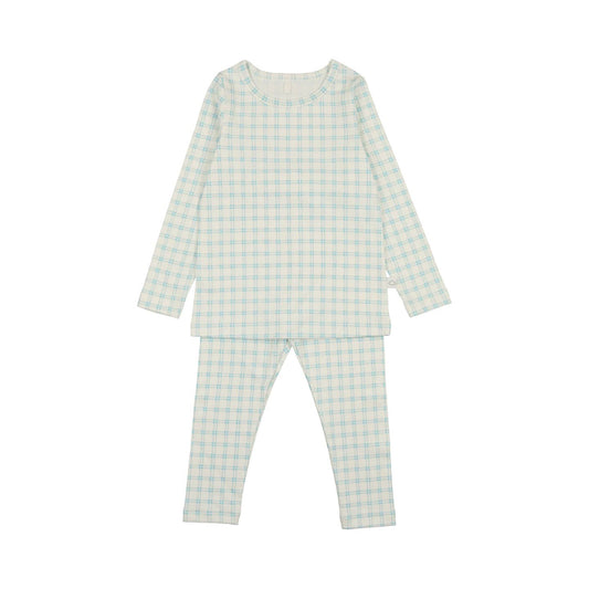 Blue Grid Pajamas