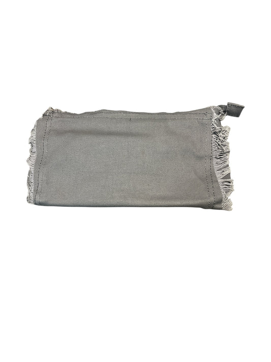 Grey Zippered Clutch