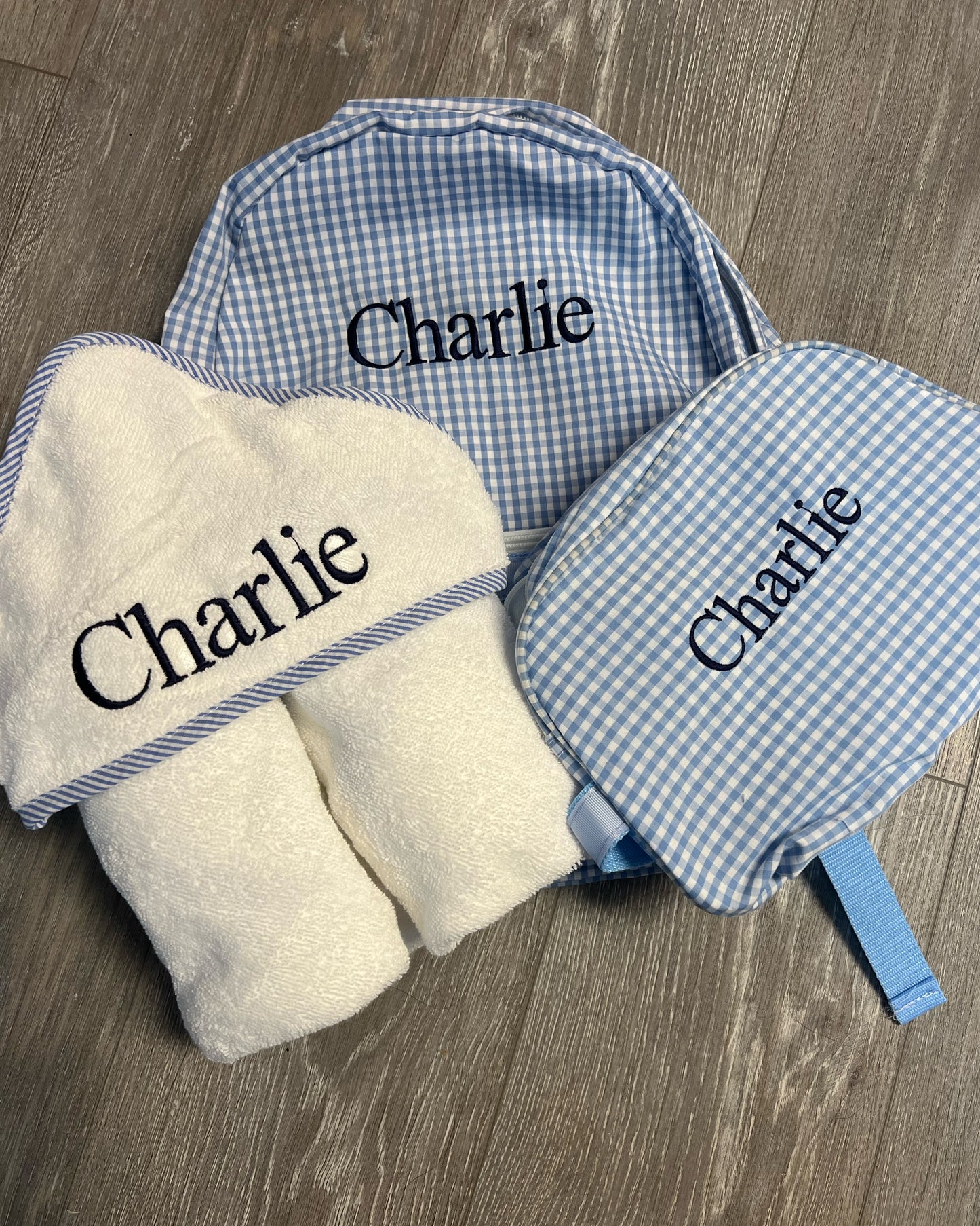 Blue Baby hooded towel