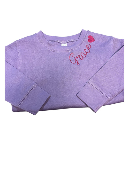 Purple Toddler Personalized Sweatshirt