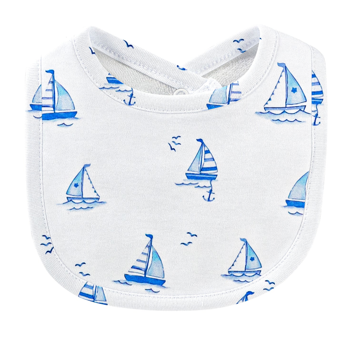 Sailboats Bib and Burpcloth Set