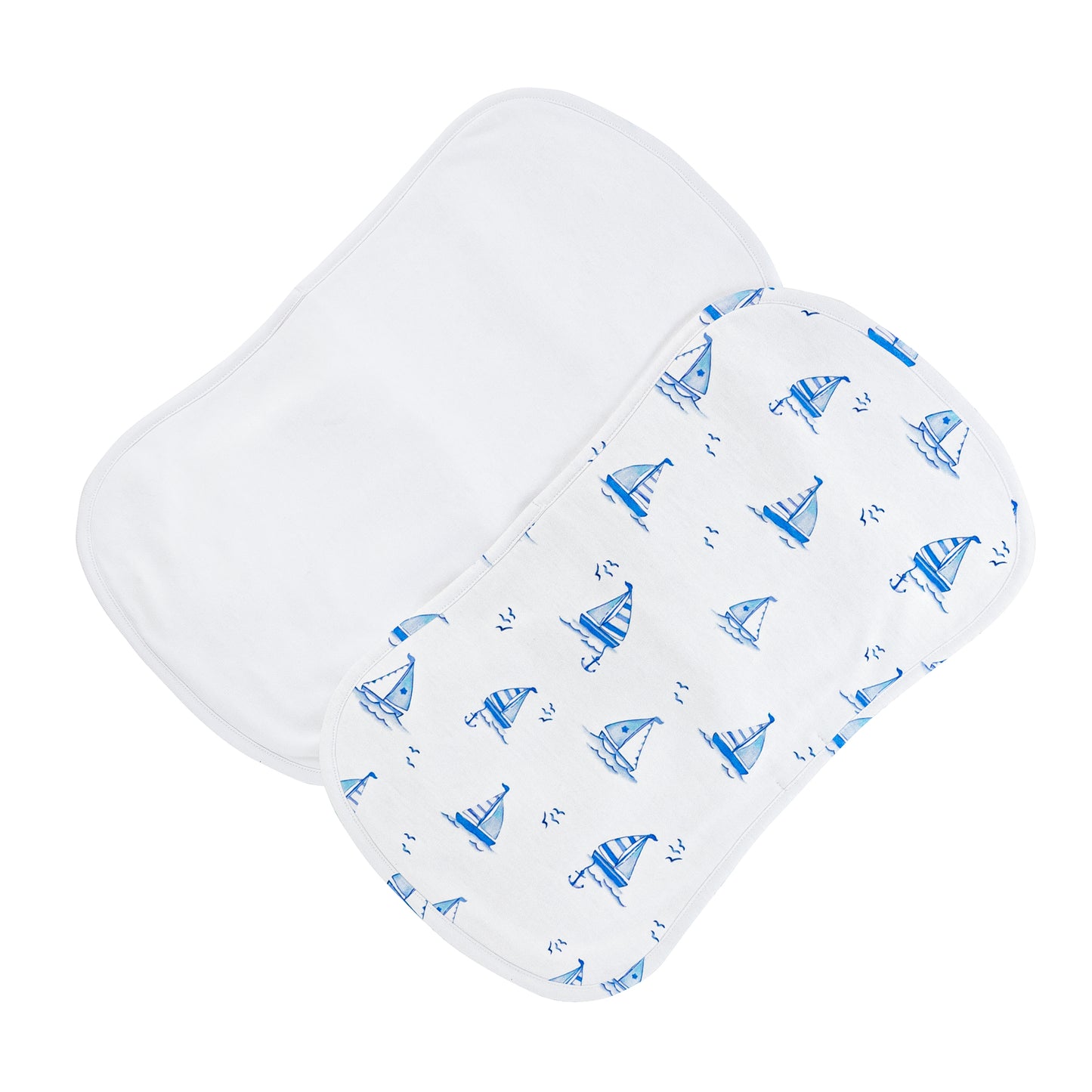 Sailboats Bib and Burpcloth Set