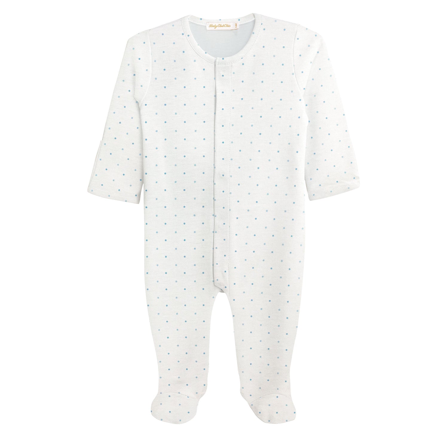Baby Boys Blue Dots Footie