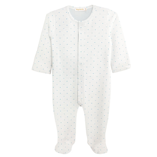 Baby Boys Blue Dots Footie