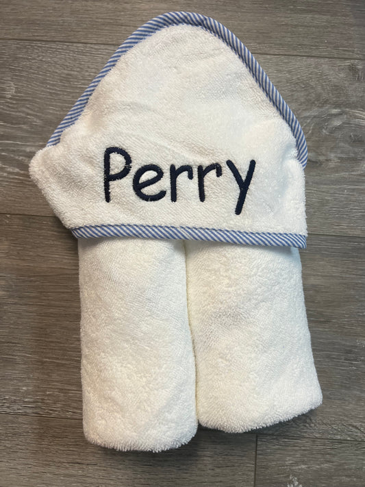 Blue Baby hooded towel