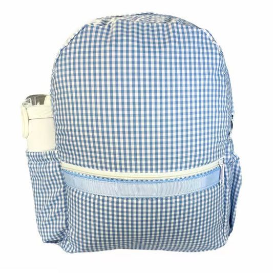 Blue Gingham Backpack