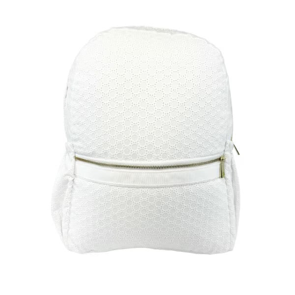 White Eyelet Backpack