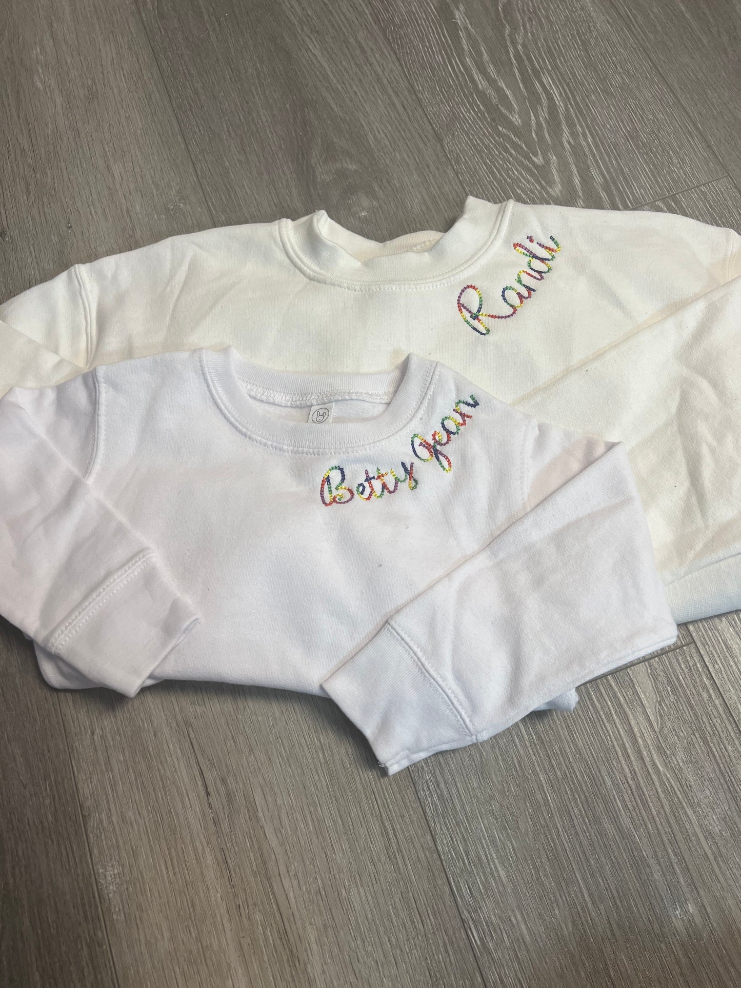 White Youth Sweatshirt Personalized