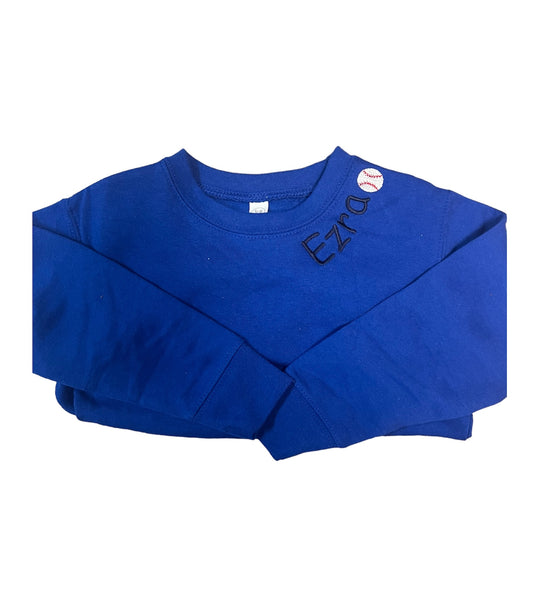 Royal Blue Toddler Personalized Sweatshirt