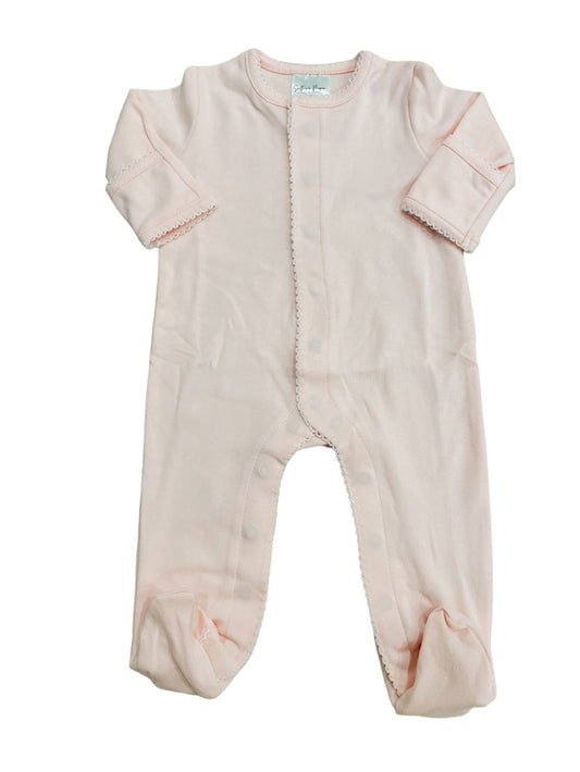 Pink Onesie with White Trim