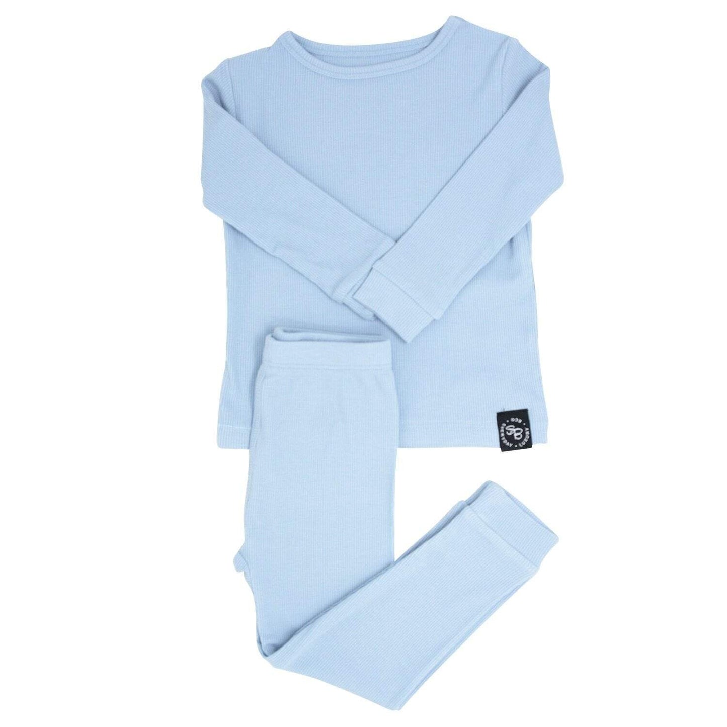 Sweet Bamboo Bashful Blue Ribbed Pajamas