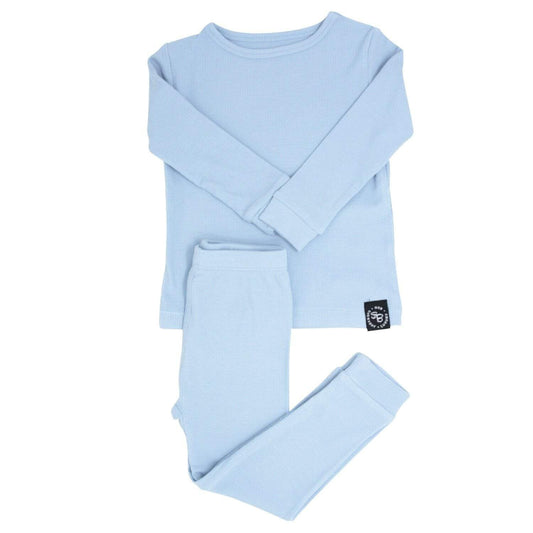 Sweet Bamboo Bashful Blue Ribbed Pajamas