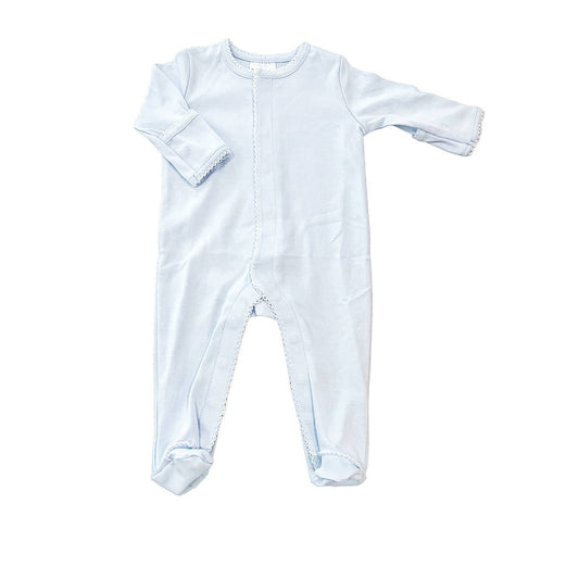 Blue Onesie with White Trim
