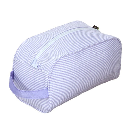 Lavender Seersucker Toiletry Bag