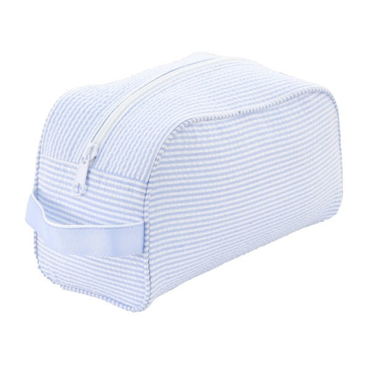 Light blue Seersucker Toiletry Bag