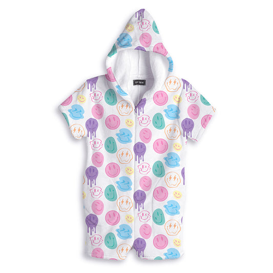 Happy Sherbet Fuzzy Romper