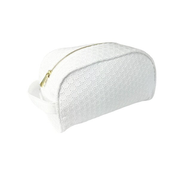 White Eyelet Toiletry Bag