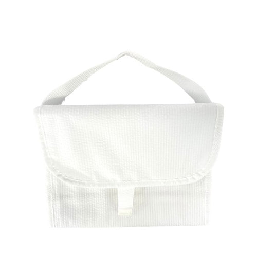 White Seersucker Diaper Bag Organizer