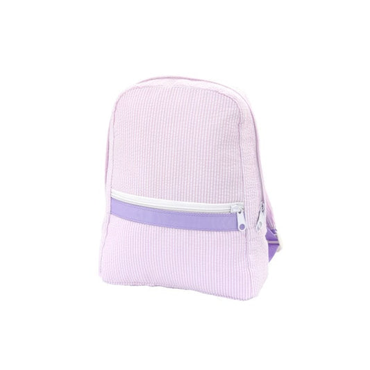 Pink and Purple Seersucker Mini Backpack