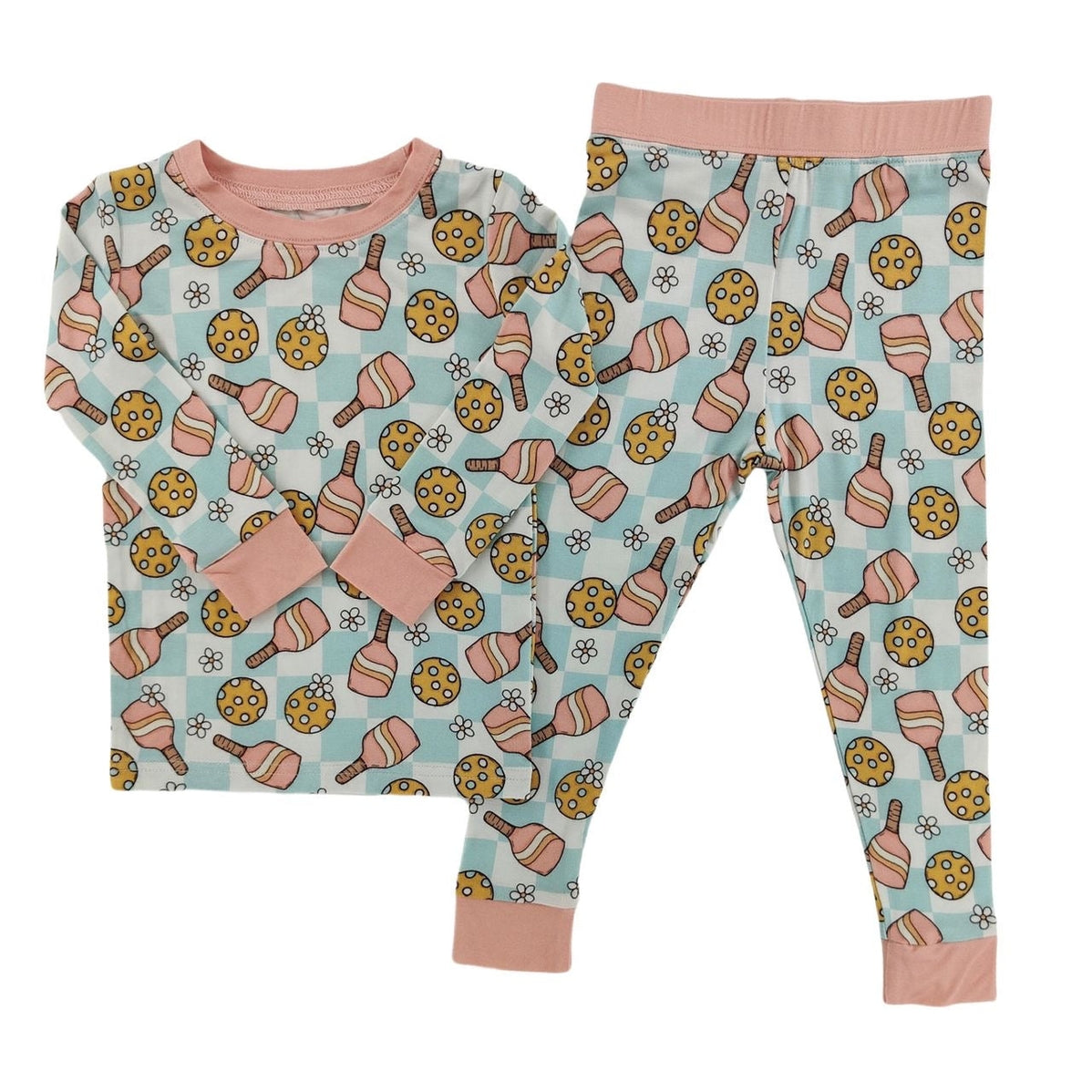 Girls Pink Pickleball Pajamas