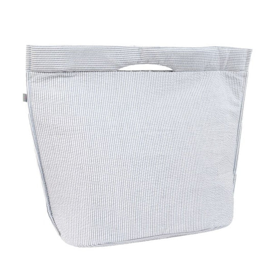 Grey Seersucker Tote Bag