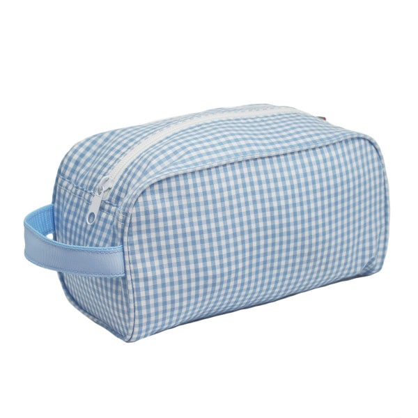 Blue Gingham Toiletry Bag