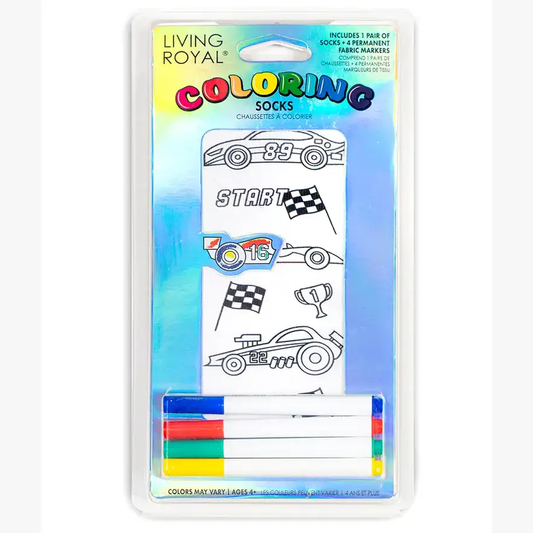 Color Your Own Racecar Socks