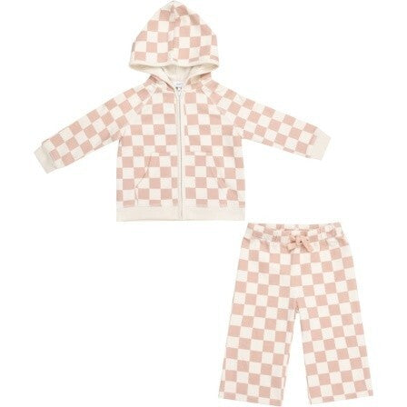 Angel Dear Pink Checkerboard Sweatsuit