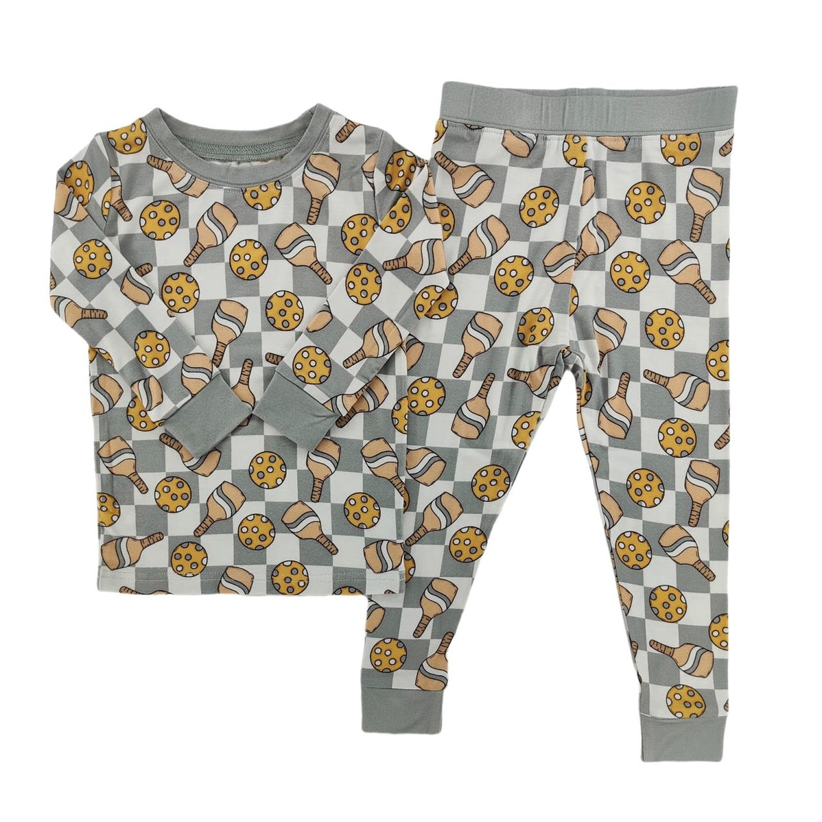 Boys Grey Pickleball Pajamas