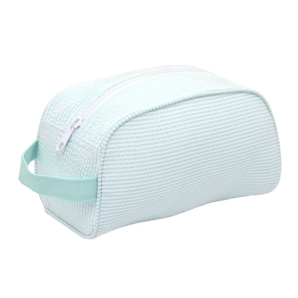 Mint Seersucker Toiletry Bag